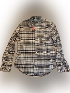 Merona Black and White Plaid Button-Down Shirt